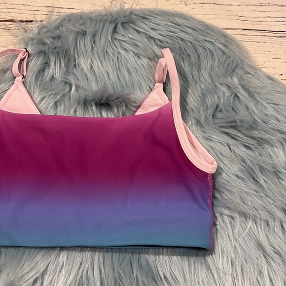 Splits59 Ombre Blue Pink V-neck Sports Bra - Picture 4 of 6